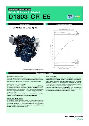 Двигуни Kubota D1803-CR-E5