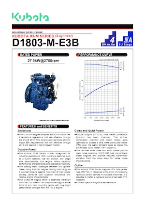 Двигуни Kubota D1803-M-DI-E2B