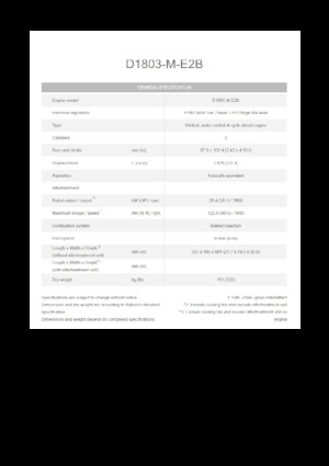 Двигуни Kubota D1803-M-E2B