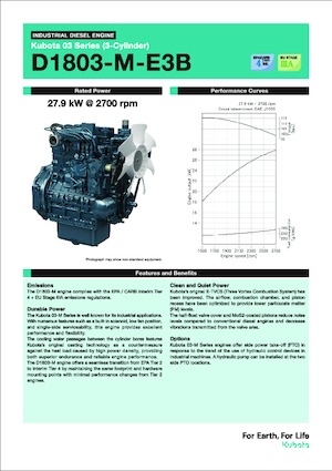 Двигуни Kubota D1803-M-E3B