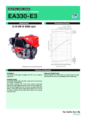 Двигуни Kubota EA330-E3