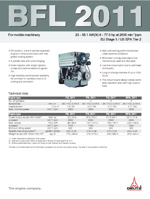 Двигуни Deutz F 3 L 2011