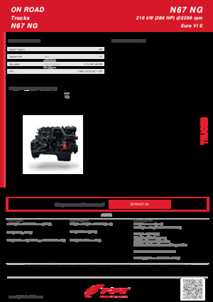 Двигуни FPT Industrial N67 NG (210 kW)