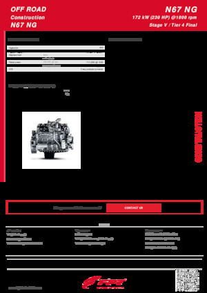 Двигуни FPT Industrial N67 NG ENT (172 kW)
