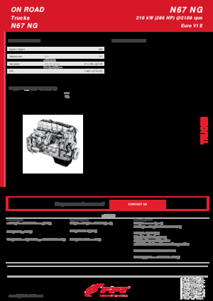 Двигуни FPT Industrial N67 NG ENT (210 kW) 