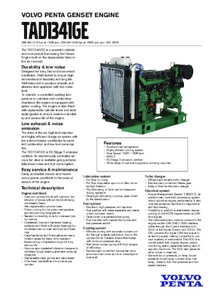 Двигуни Volvo Penta TAD1341GE