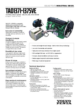 Двигуни Volvo Penta TAD1372VE