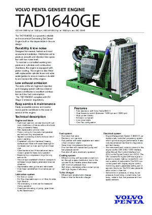 Двигуни Volvo Penta TAD1640GE