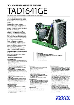 Двигуни Volvo Penta TAD1641GE