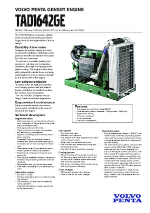 Двигуни Volvo Penta TAD1642GE