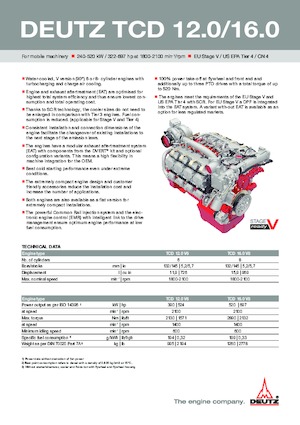 Двигуни Deutz TCD 12.0 V6