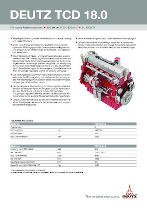 Двигуни Deutz TCD 18.0 L6