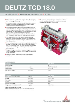 Двигуни Deutz TCD 18.0 L6