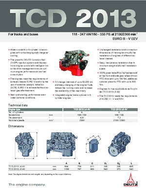 Двигуни Deutz TCD 2013 L4 4V