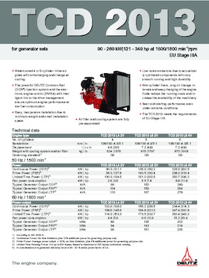 Двигуни Deutz TCD 2013 L6 2V