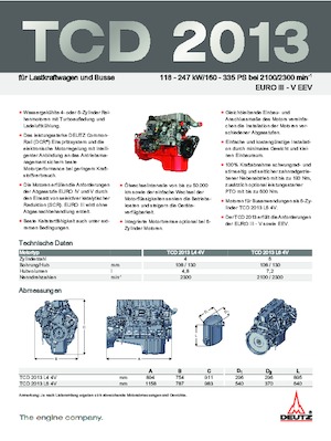 Двигуни Deutz TCD 2013 L6 4V