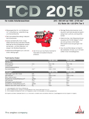 Двигуни Deutz TCD 2015 V8