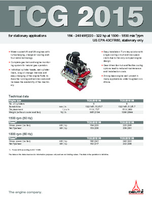 Двигуни Deutz TCG 2015 V6