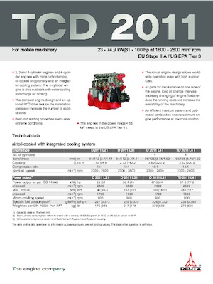 Двигуни Deutz TD 2011 L4 I