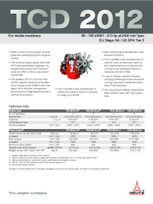 Двигуни Deutz TD 2012 L4