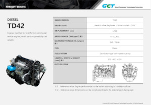 Двигуни Global Component Technologies TD42