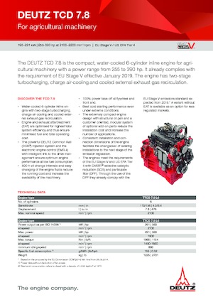 Двигуни Deutz TTCD 7.8 L6
