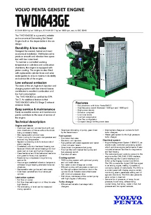 Двигуни Volvo Penta TWD1643GE