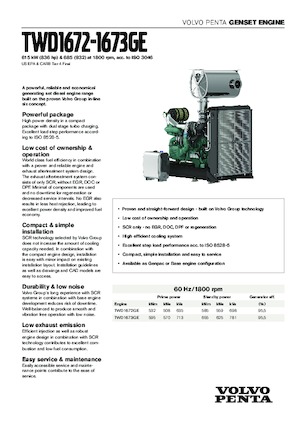 Двигуни Volvo Penta TWD1672GE