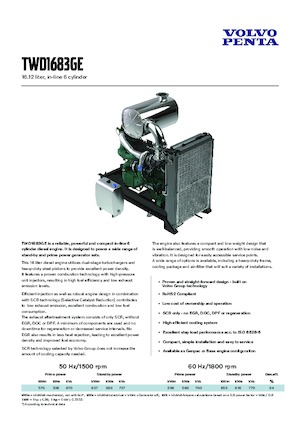 Двигуни Volvo Penta TWD1683GE