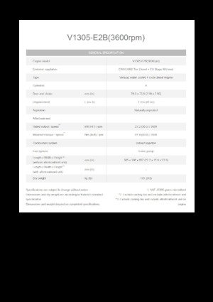 Двигуни Kubota V1305-E2B