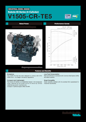 Двигуни Kubota V1505-CR-TE5