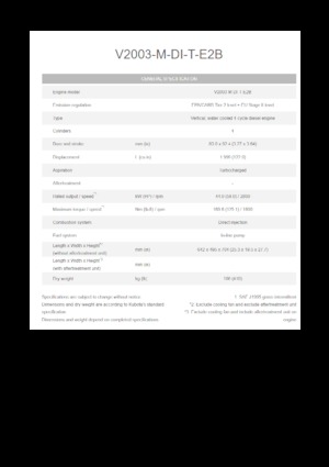 Двигуни Kubota V2003-M-DI-T-E2B