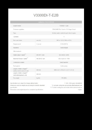 Двигуни Kubota V3300DI-T-E2B