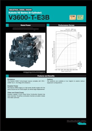 Двигуни Kubota V3600-T-E3B