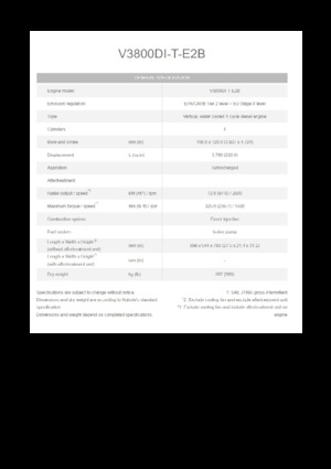 Двигуни Kubota V3800DI-T-E2B