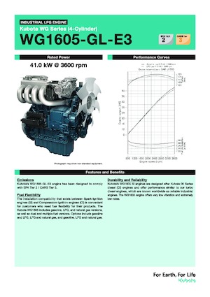 Двигуни Kubota WG1605-GL-E3