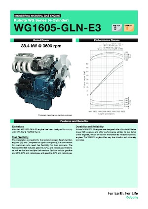 Двигуни Kubota WG1605-GLN-E3