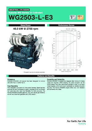 Двигуни Kubota WG2503-L-E3