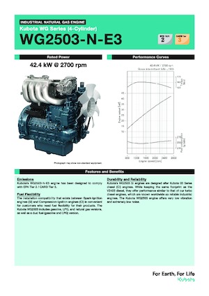 Двигуни Kubota WG2503-N-E3