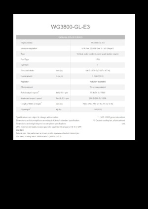 Двигуни Kubota WG3800-GL-E3