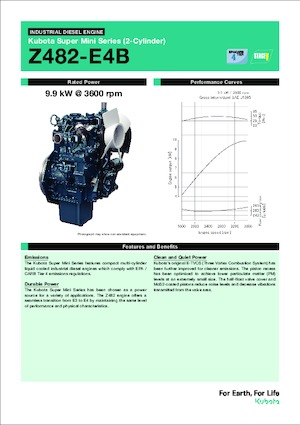 Двигуни Kubota Z482-E4B