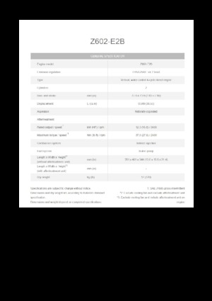 Двигуни Kubota Z602-E2B