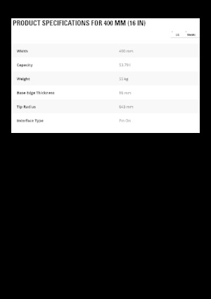Ківш для екскаватора Caterpillar 400 MM