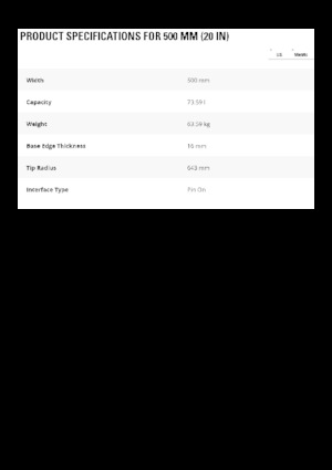 Ківш для екскаватора Caterpillar 500 MM
