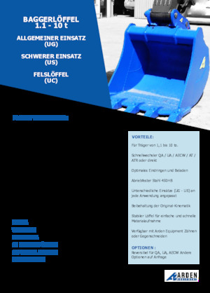 Ківш для екскаватора Arden R05G05