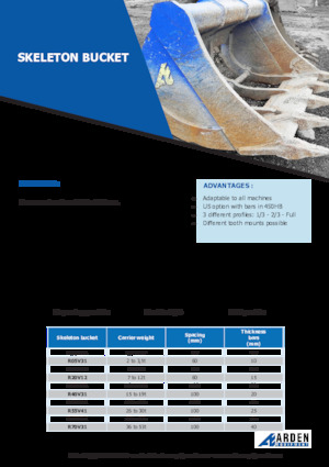 Ківш для екскаватора Arden R30V31S