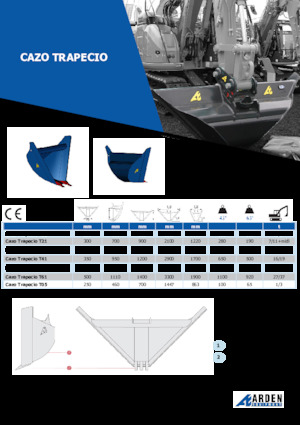 Ківш для екскаватора Arden T25G45