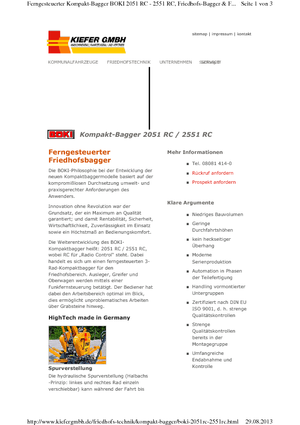 Екскаватори для цементного використання Reform Werke Boki 2551 RC