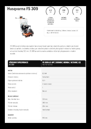 Швонарізники Husqvarna FS 309