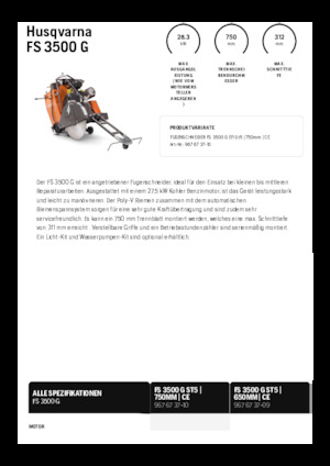 Швонарізники Husqvarna FS 3500 G